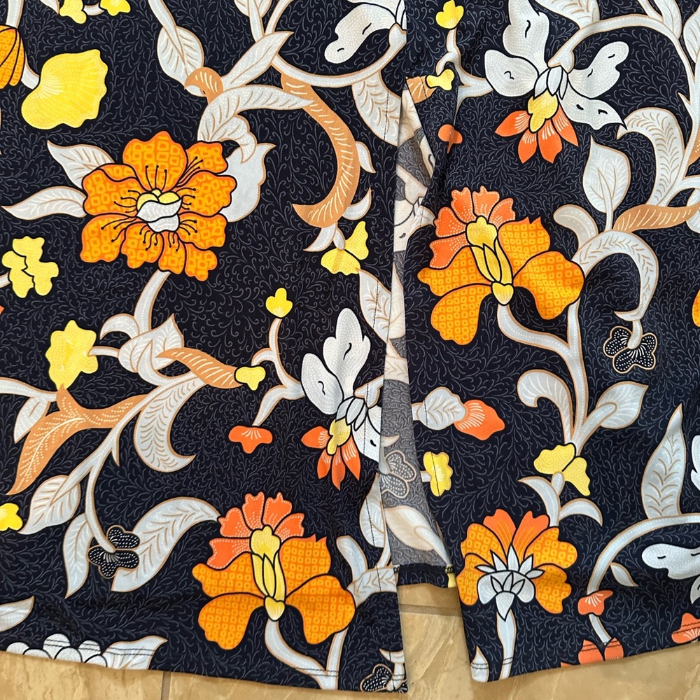 Lane Bryant plus size Women’s 26/28 4X Floral Dress in Navy and Orange - Picture 3 of 4